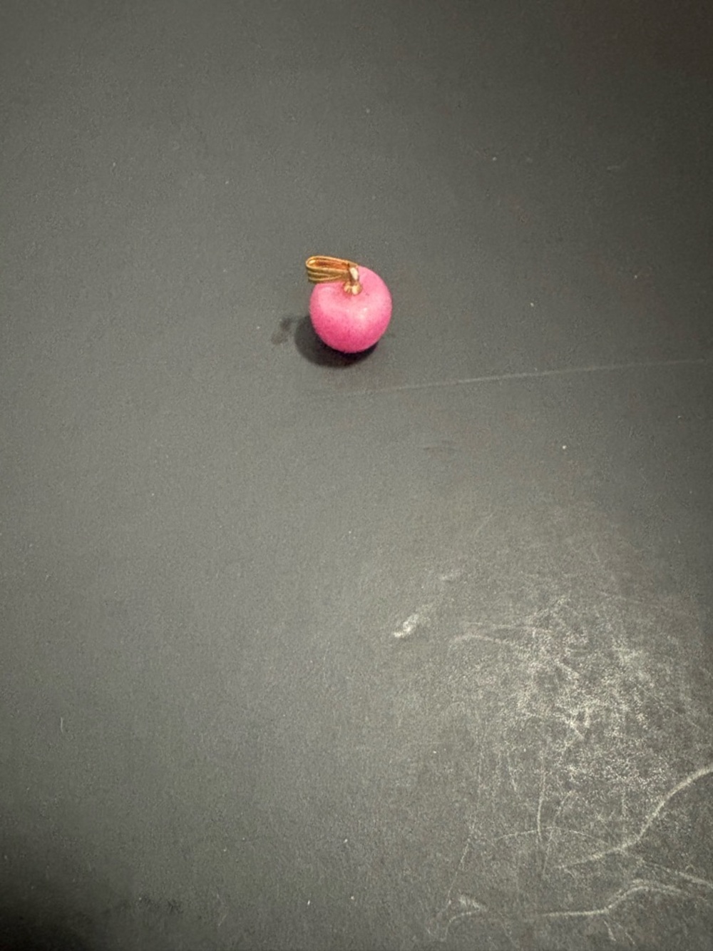 Pink Jade Apple Pendant Necklace Accent